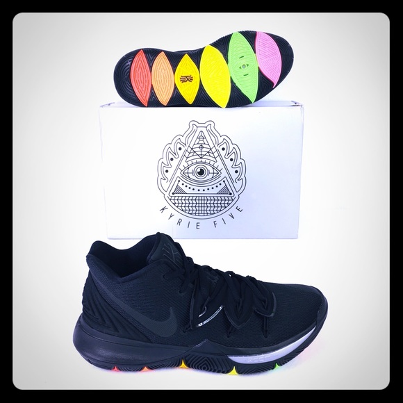 NIKE KYRIE 5 “BLACK RAINBOW SOLES” - Picture 4 of 8